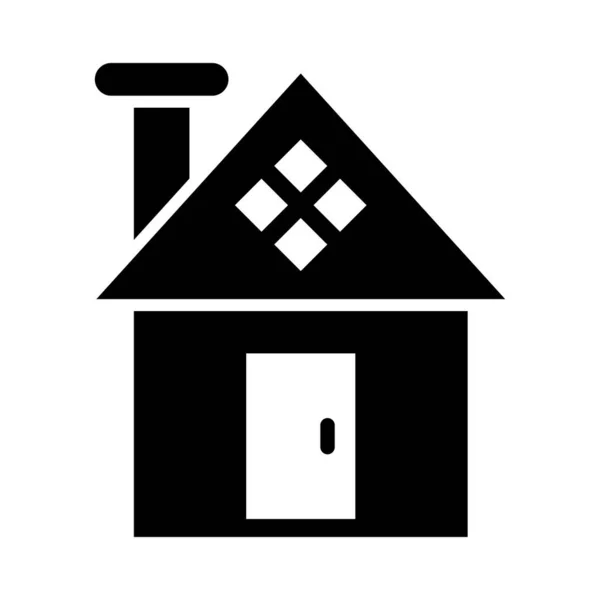 Haus Vector Glyph Icon Für Den Persönlichen Und Kommerziellen Gebrauch — Stockvektor
