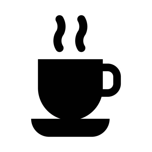 Гарячий Чай Вектор Гліф Значок Особистого Комерційного Використання — стоковий вектор