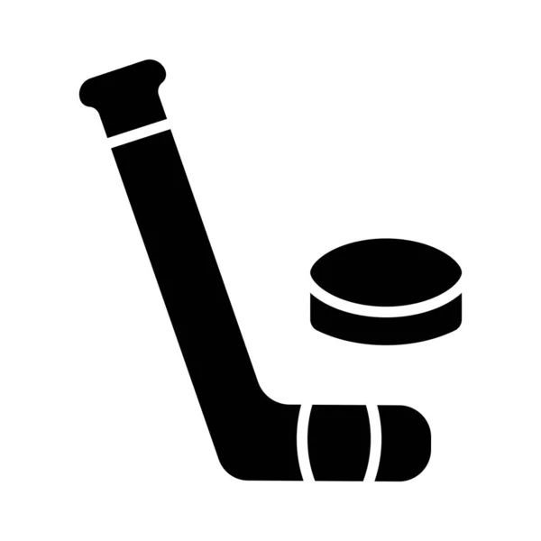 Ice Hockey Vector Glyph Icon Personal Commercial Use — 스톡 벡터
