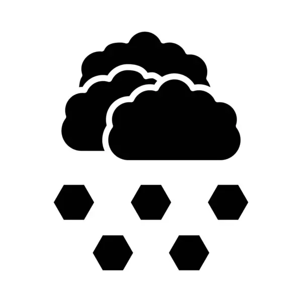 Hail Vector Glyph Icon Für Den Persönlichen Und Kommerziellen Gebrauch — Stockvektor
