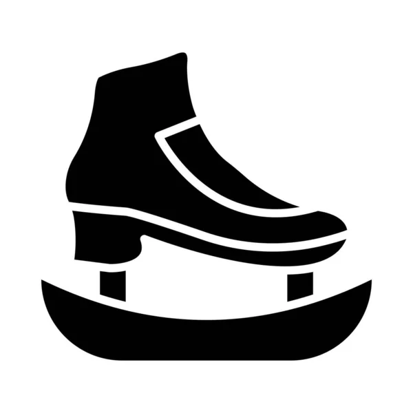 Крижаний Скейт Векторна Ікона Гліф Особистого Комерційного Використання — стоковий вектор