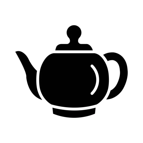Teapot Vector Glyph Icon Personal Commercial Use — Stock Vector