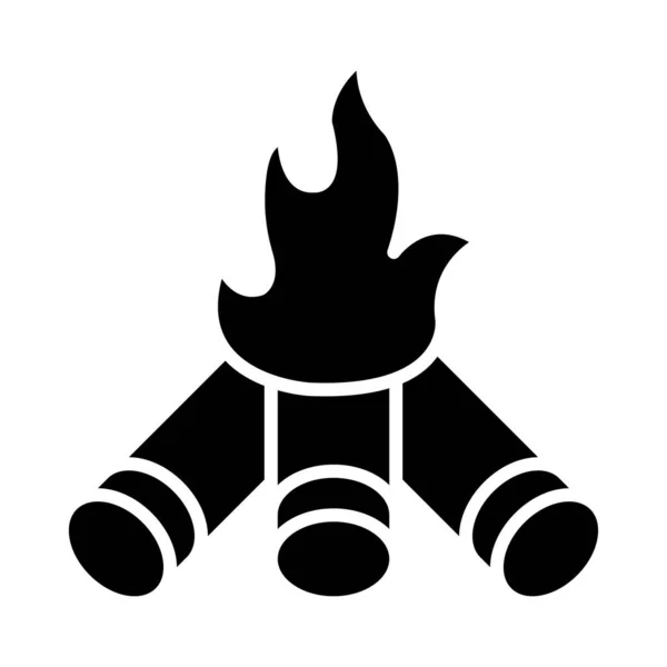 Bonfire Vector Glyph Ikona Pro Osobní Komerční Použití — Stockový vektor