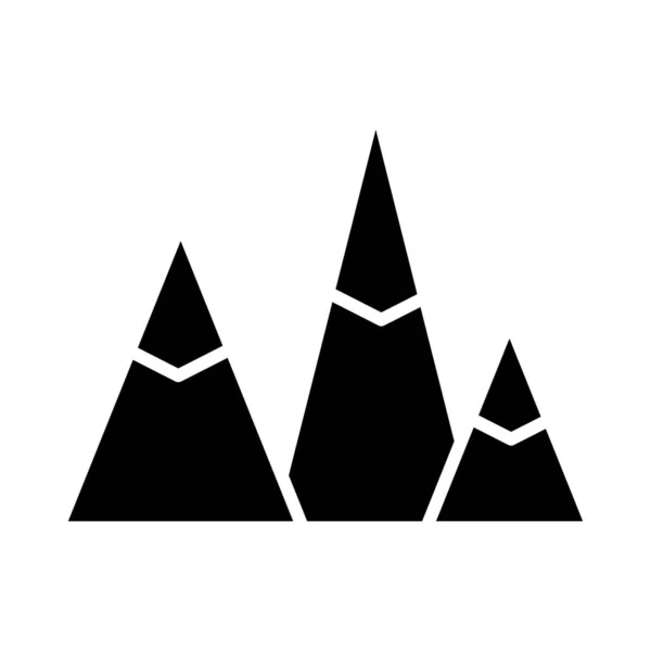 Mountain Vector Glyph Icon Voor Persoonlijk Commercieel Gebruik — Stockvector