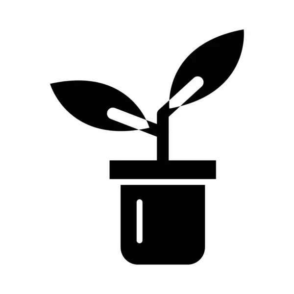 Plantas Vector Glyph Icono Para Uso Personal Comercial — Vector de stock