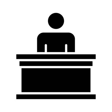 Kişisel ve Ticari Kullanım İçin Hakim Vektörü Glyph Simgesi Paneli