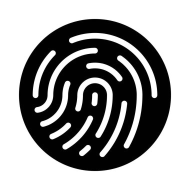 Kişisel ve Ticari Kullanım İçin Parmak izi Vektörü Simgesi