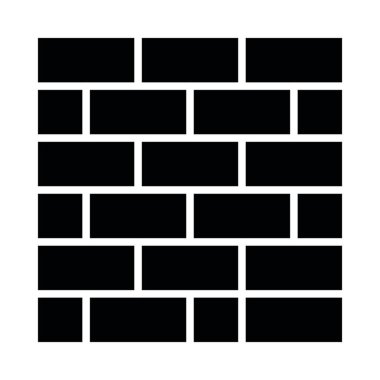Kişisel ve Ticari Kullanım için Brick Vector Glyph Simgesi