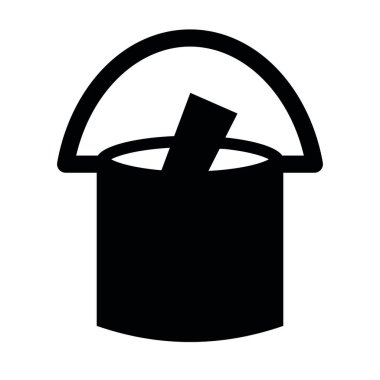 Kişisel ve ticari kullanım için Boya Vektörü Glyph Simgesi ile Tin