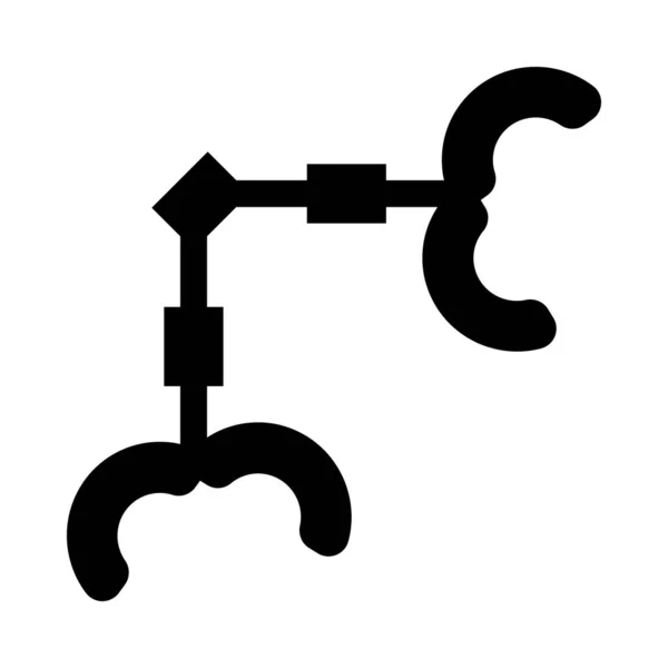 Handschellen Vector Glyph Icon Für Den Persönlichen Und Kommerziellen Gebrauch — Stockvektor