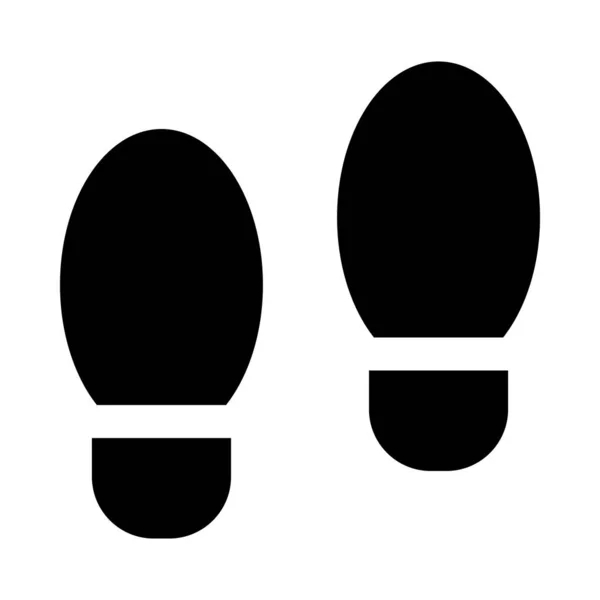 Fotavtryck Vector Glyph Icon För Personligt Och Kommersiellt Bruk — Stock vektor