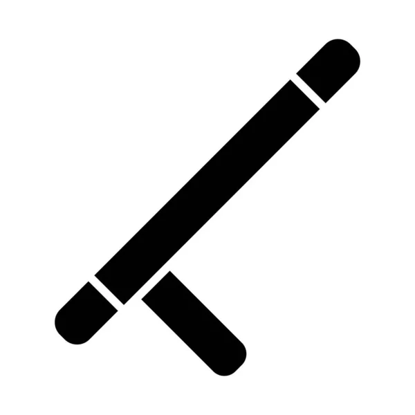 Police Stick Vector Glyph Icon Pro Osobní Komerční Použití — Stockový vektor