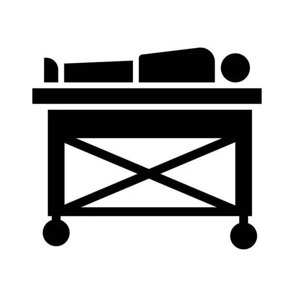 Dead Body Vector Glyph Icon Für Den Persönlichen Und Kommerziellen — Stockvektor