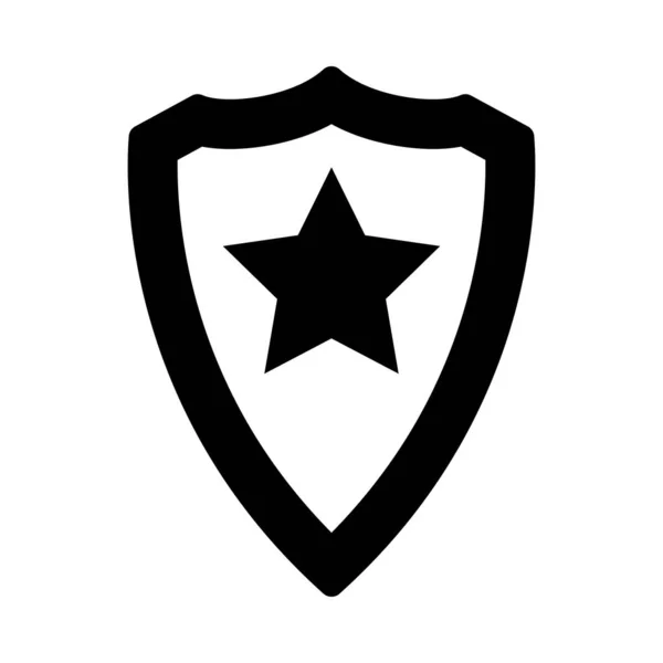 Ícone Glifo Vetor Emblema Polícia Para Uso Pessoal Comercial — Vetor de Stock