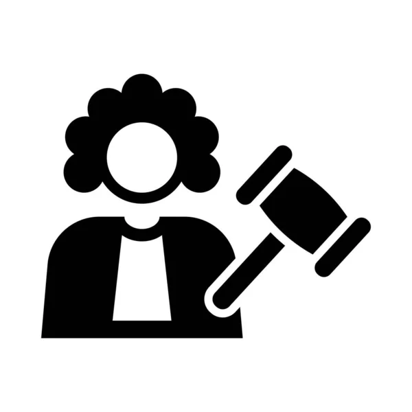 Icona Del Glifo Vettoriale Ordine Del Giudice Uso Personale Commerciale — Vettoriale Stock