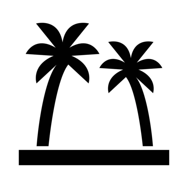 Coconut Tree Vector Glyph Icon Für Den Persönlichen Und Kommerziellen — Stockvektor