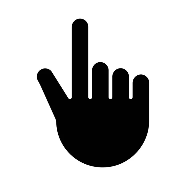 Upphöjd Finger Vector Glyph Ikon För Personligt Och Kommersiellt Bruk — Stock vektor