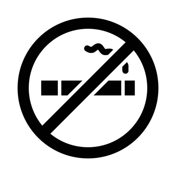 Geen Rokende Vectorglyph Icoon Voor Persoonlijk Commercieel Gebruik — Stockvector