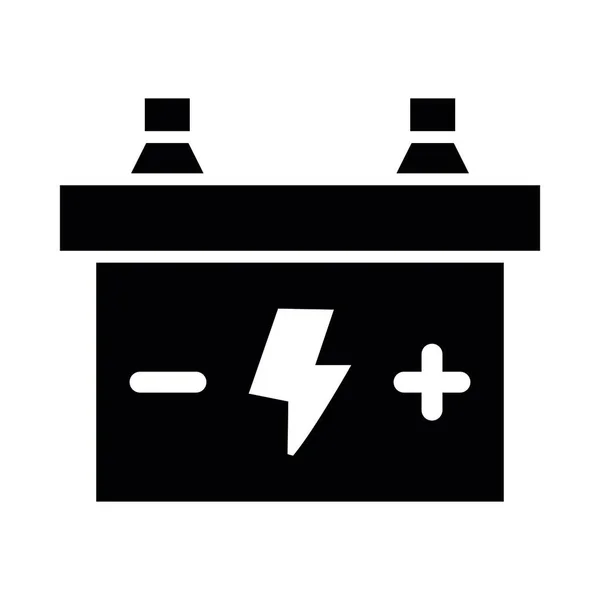 Baterías Vector Glyph Icon Para Uso Personal Comercial — Vector de stock