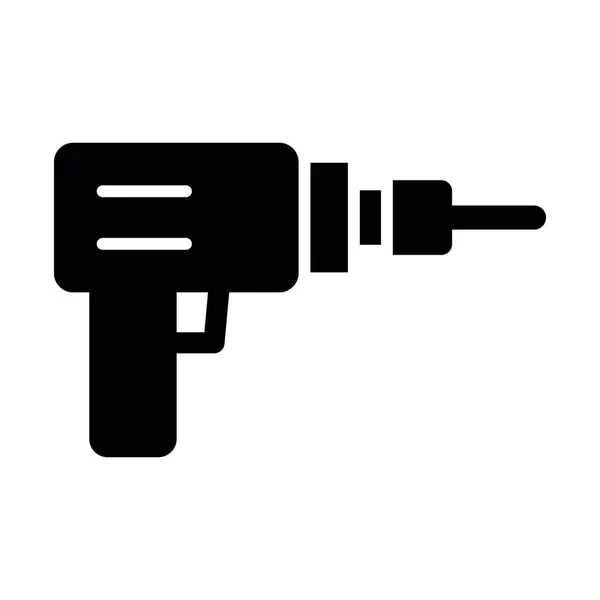 Elektrische Bohrmaschine Vector Glyph Icon Für Den Persönlichen Und Kommerziellen — Stockvektor