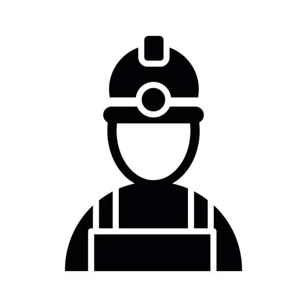 Builder Vector Glyph Icon Voor Persoonlijk Commercieel Gebruik — Stockvector