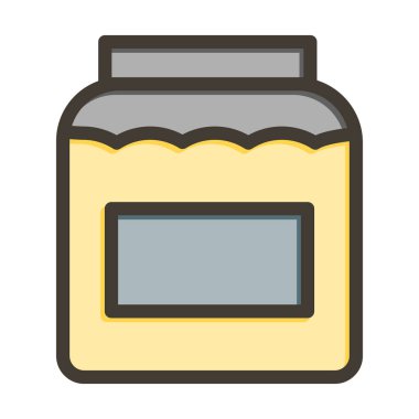 Bal Kavanozu Kalın Çizgisi Kişisel ve Ticari Kullanım İçin Renklerle Dolu