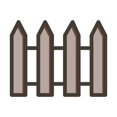 Çit Kalın Çizgisi Kişisel ve Ticari Kullanım İçin Renklerle Doluydu