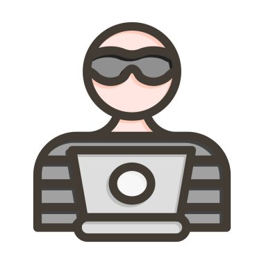 Soyguncu Kalın Çizgisi Kişisel ve Ticari Kullanım İçin Renklerle Dolu