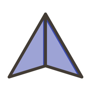 Kağıt Uçak Kalın Çizgisi Kişisel ve Ticari Kullanım İçin Renklerle Dolu