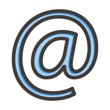 İşaret Kalın Çizgisinde Kişisel ve Ticari Kullanım İçin Renkler Dolduruldu