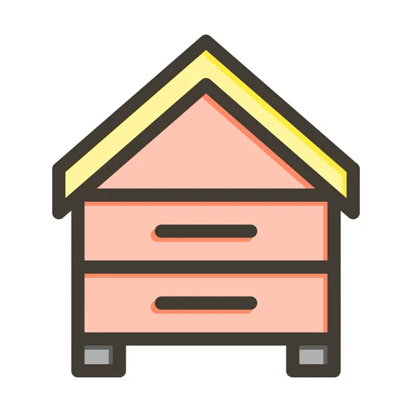 Včelí Tlustá Čára Plněné Barvy Pro Osobní Komerční Použití — Stockový vektor