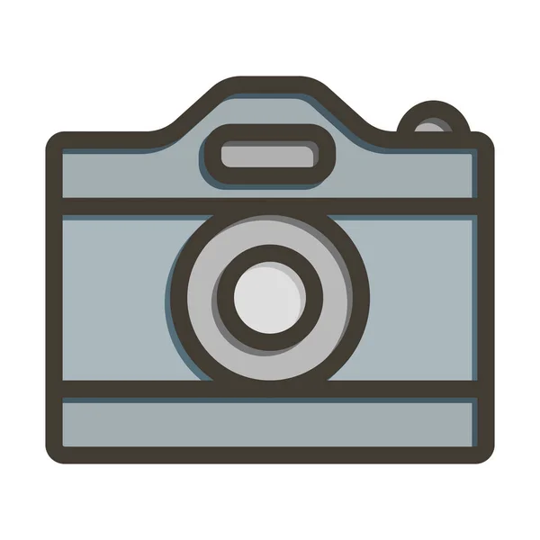 个人和商业用途的相机用厚线填充色 — 图库矢量图片