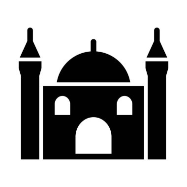 Kişisel ve Ticari Kullanım İçin Cami Vektörü Kabartma Simgesi