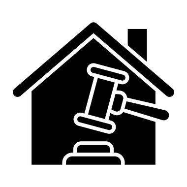 Kişisel ve Ticari Kullanım için Açık Artırma Vektörü Glyph Simgesi