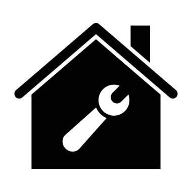 Kişisel ve Ticari Kullanım İçin Ev Yenileme Vektörü Glyph Simgesi