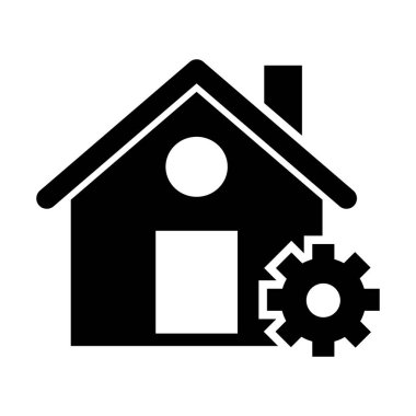 Kişisel ve ticari kullanım için Ev Ayarlama Vektörü Kabartma Simgesi