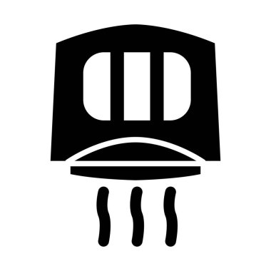 Kişisel ve ticari kullanım için el kurutma makinesi vektörü kabartma simgesi