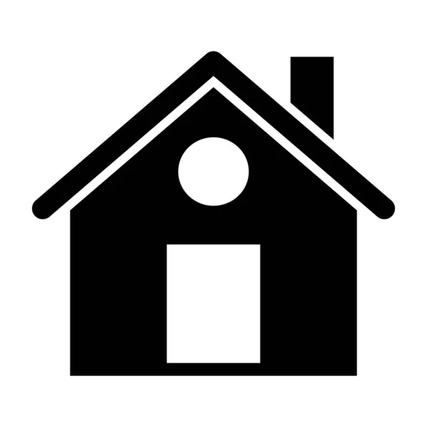 Casa Vector Glyph Icono Para Uso Personal Comercial — Vector de stock