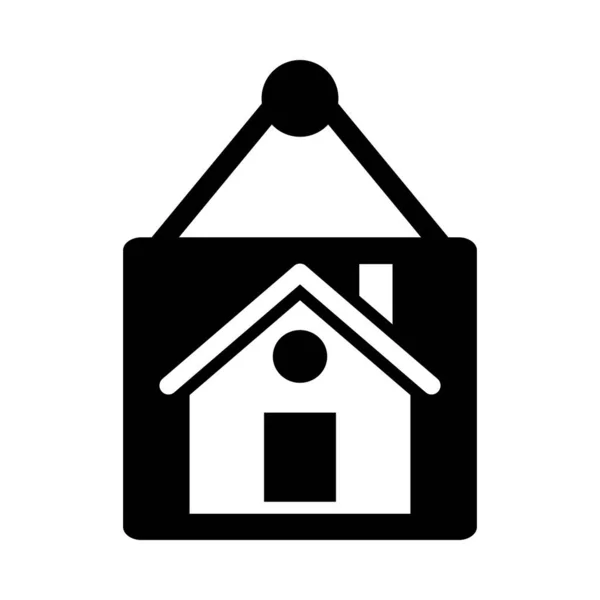 Haus Vermieten Vector Glyph Icon Für Den Persönlichen Und Gewerblichen — Stockvektor