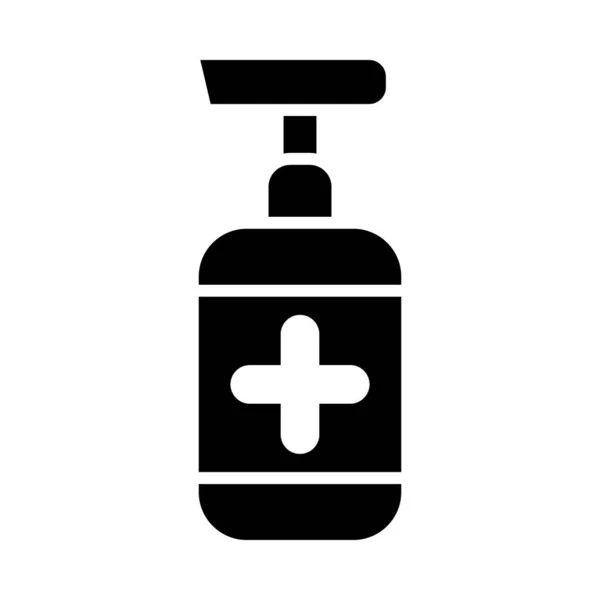 Hand Sanitizer Vector Glyph Icon Für Den Persönlichen Und Kommerziellen — Stockvektor