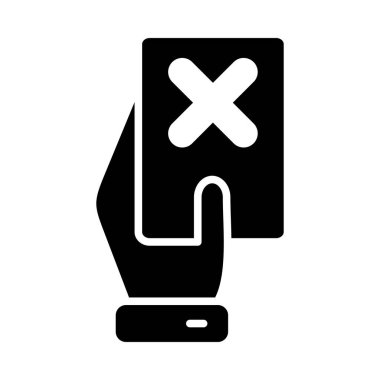 Kişisel ve ticari kullanım için Kırmızı Kart Vektör Kabartma Simgesi