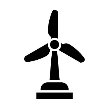 Kişisel ve ticari kullanım için Rüzgar Türbini Vektör Kabartma Simgesi
