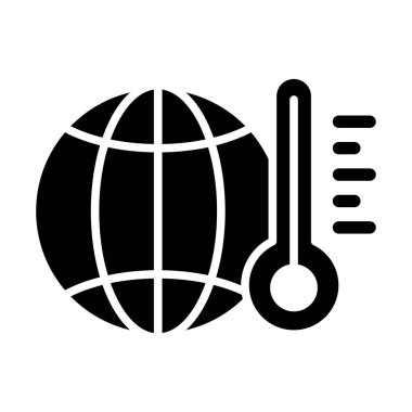 Kişisel ve ticari kullanım için İklim Değişikliği Vektör Kabartma Simgesi