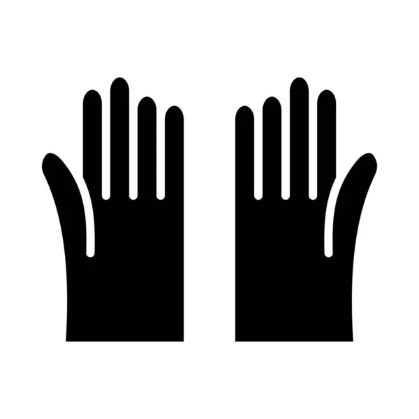 個人的および商業的使用のための手袋ベクトルグリフアイコン — ストックベクタ