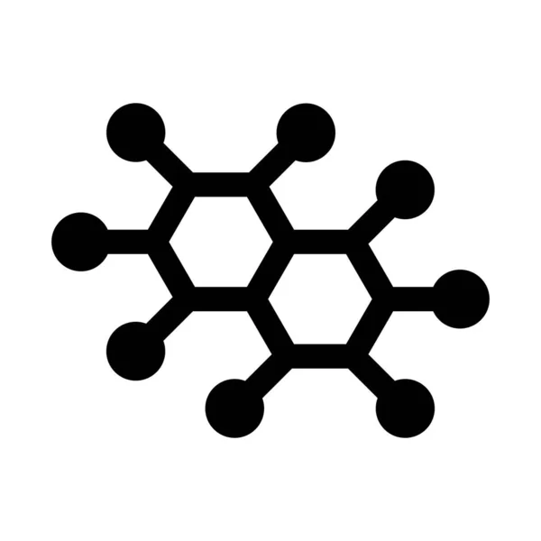 Молекула Векторна Піктограма Гліфа Особистого Комерційного Використання — стоковий вектор