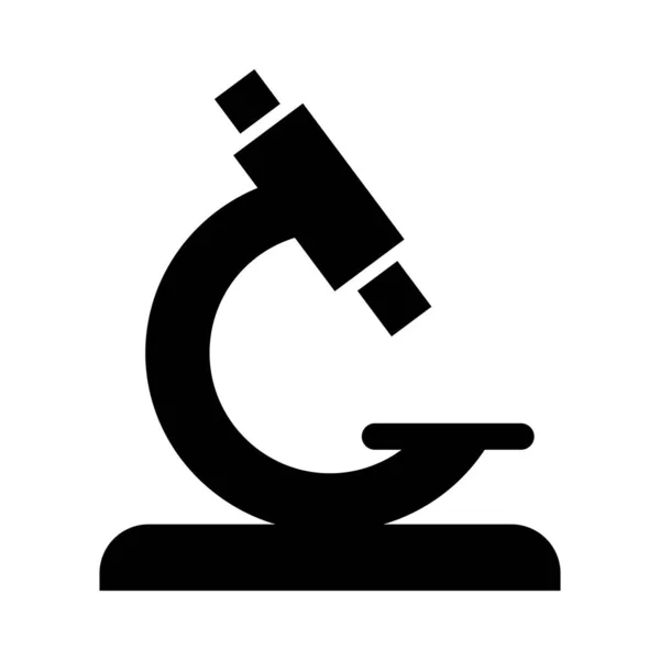 개인용 상업용 현미경 Vector Glyph Icon — 스톡 벡터