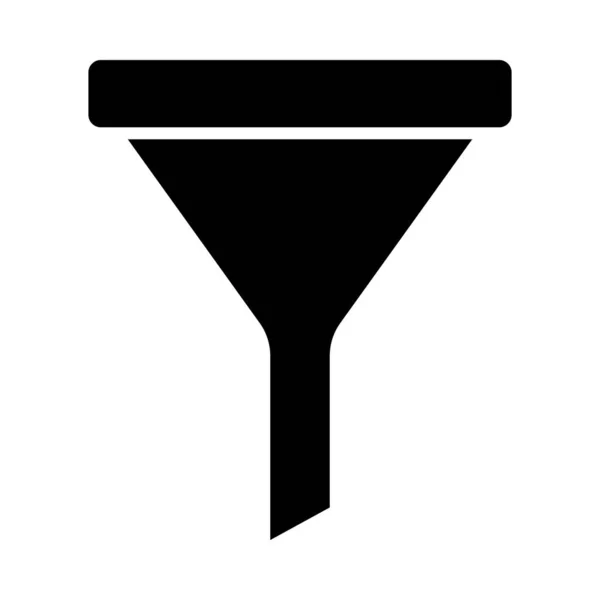 Trechter Vectorglyph Pictogram Voor Persoonlijk Commercieel Gebruik — Stockvector