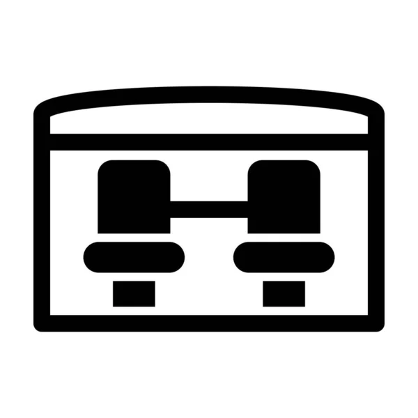 Bench Vector Glyph Icon Para Uso Personal Comercial — Vector de stock