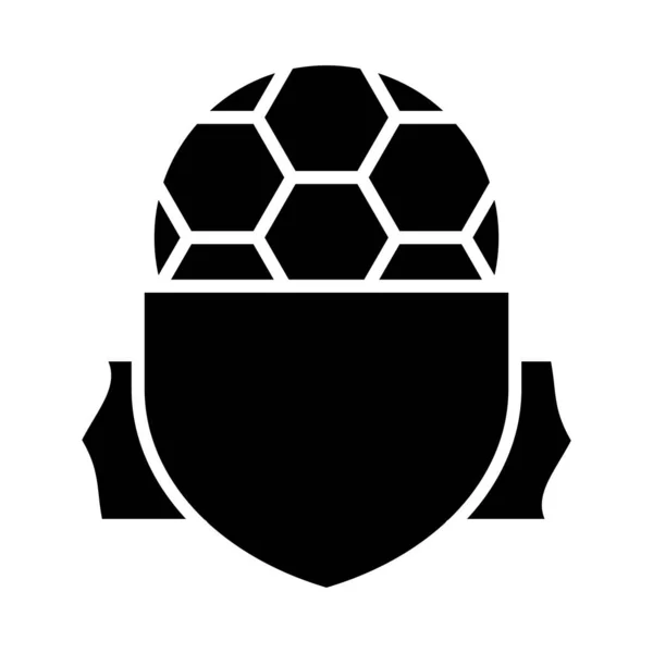 Икона Векторного Футбольного Знамена Глиф Личного Коммерческого Использования — стоковый вектор