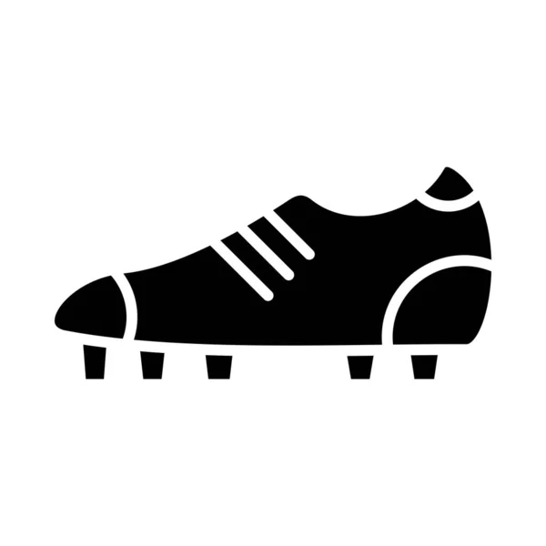 サッカーブーツ 個人的および商業的な使用のためのベクトルグリフアイコン — ストックベクタ